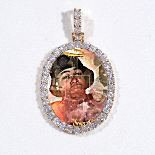 3D Oval Custom Picture Pendant