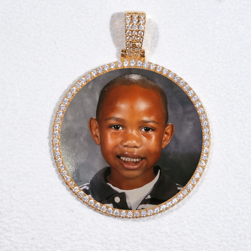 MEDIUM 3D CIRCLE CUSTOM PICTURE PENDANT