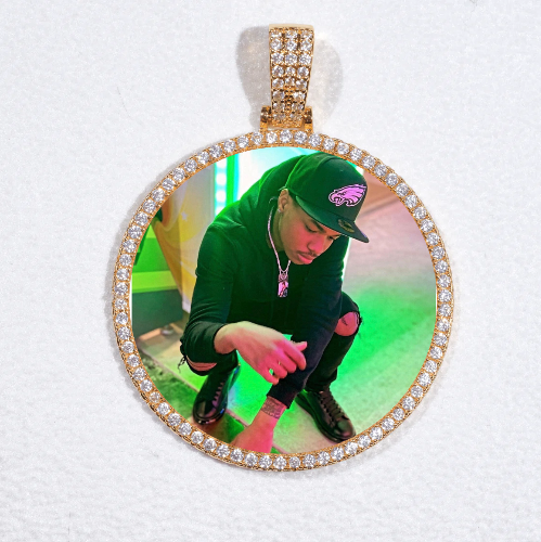 MEDIUM 3D CIRCLE CUSTOM PICTURE PENDANT