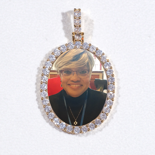 3D Oval Custom Picture Pendant
