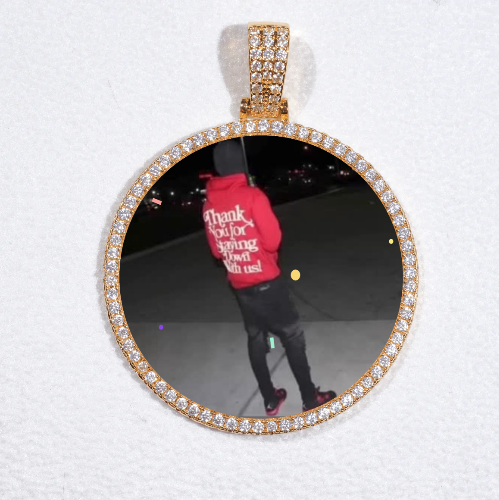 MEDIUM 3D CIRCLE CUSTOM PICTURE PENDANT