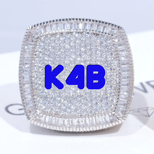 CUSTOM LETTER 3D ICED RING