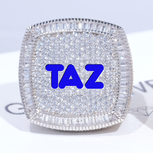 CUSTOM LETTER 3D ICED RING