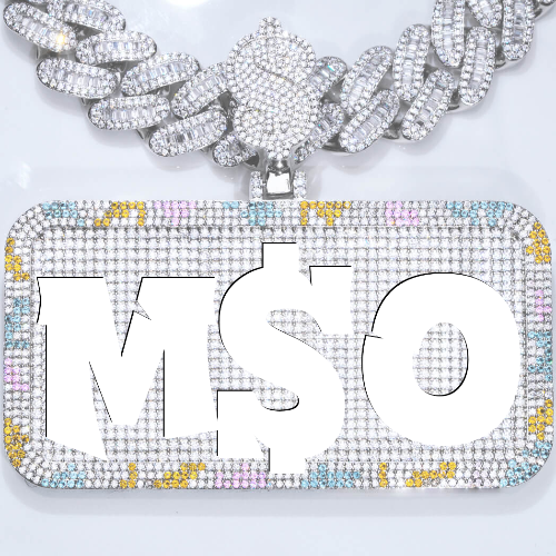 CUSTOM LETTER NECKLACE 3D COLORFUL SQUARE
