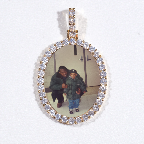 3D Oval Custom Picture Pendant