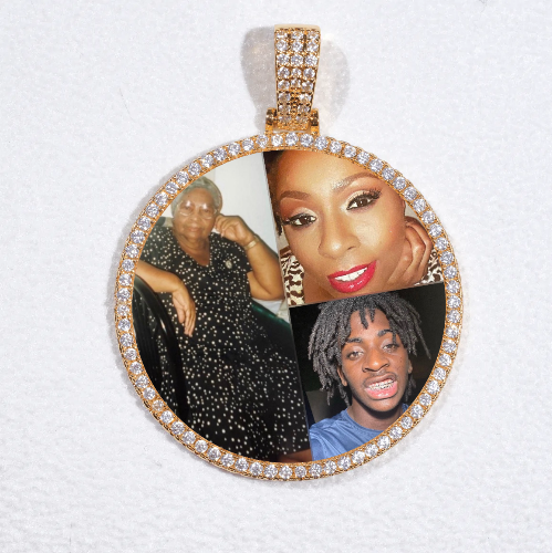 MEDIUM 3D CIRCLE CUSTOM PICTURE PENDANT