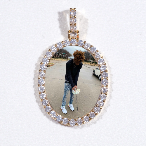 3D Oval Custom Picture Pendant