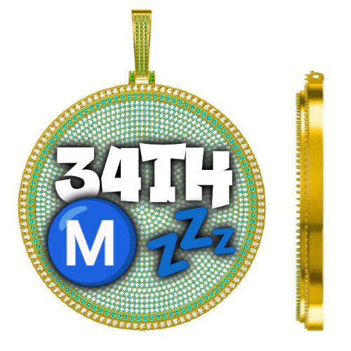 CUSTOM LETTER NECKLACE 3D BIG DISC