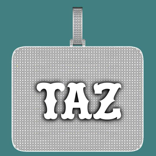 CUSTOM LETTER NECKLACE 3D BIG SQUARE
