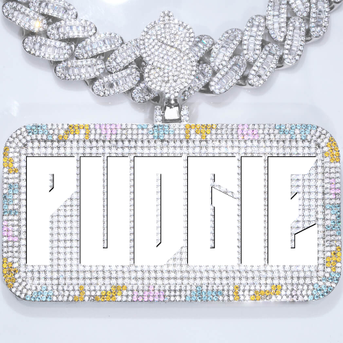 CUSTOM LETTER NECKLACE 3D COLORFUL SQUARE