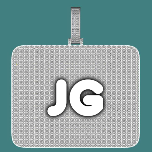 CUSTOM LETTER NECKLACE 3D BIG SQUARE