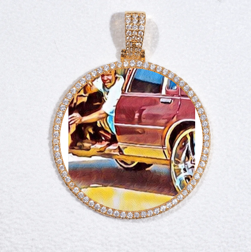 MEDIUM 3D CIRCLE CUSTOM PICTURE PENDANT