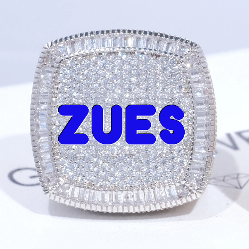 CUSTOM LETTER 3D ICED RING