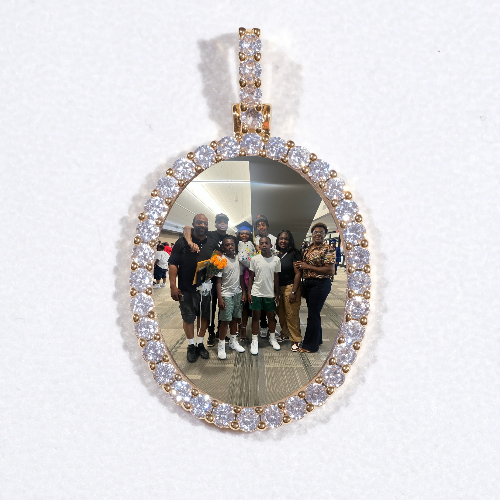 3D Oval Custom Picture Pendant