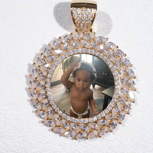 Large 3D Wheat Ear Custom Picture Pendant