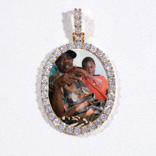 3D Oval Custom Picture Pendant