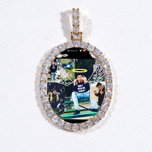 3D Oval Custom Picture Pendant
