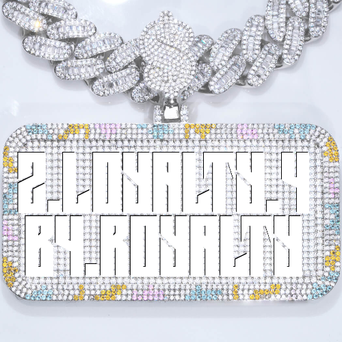 CUSTOM LETTER NECKLACE 3D COLORFUL SQUARE
