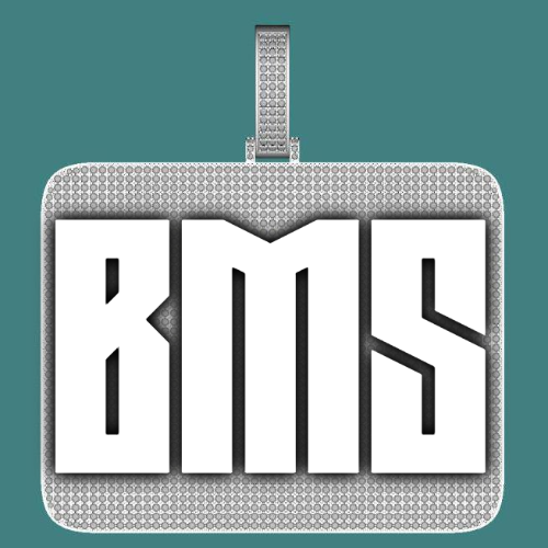 CUSTOM LETTER NECKLACE 3D BIG SQUARE