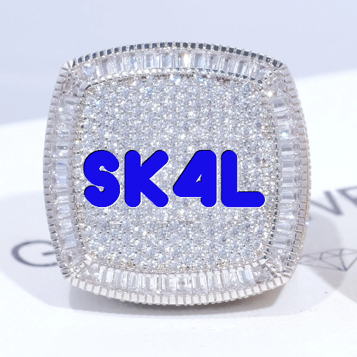 CUSTOM LETTER 3D ICED RING