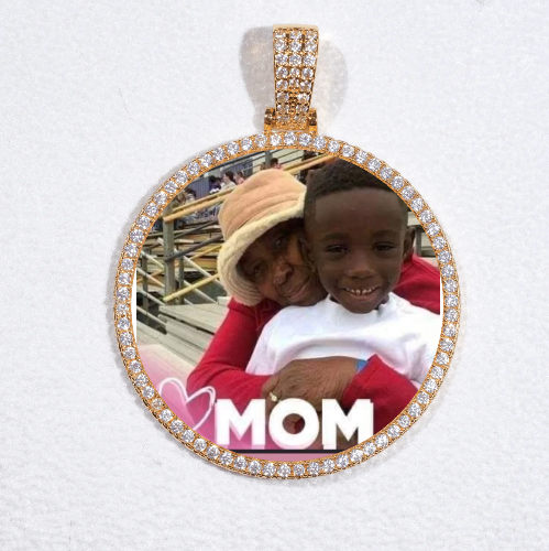 MEDIUM 3D CIRCLE CUSTOM PICTURE PENDANT