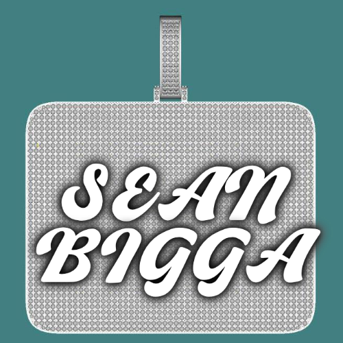 CUSTOM LETTER NECKLACE 3D BIG SQUARE