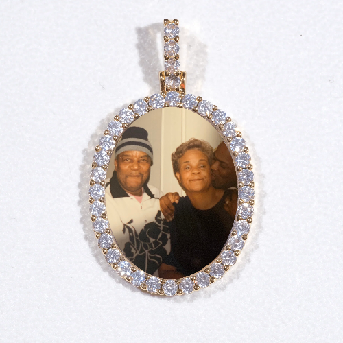 3D Oval Custom Picture Pendant