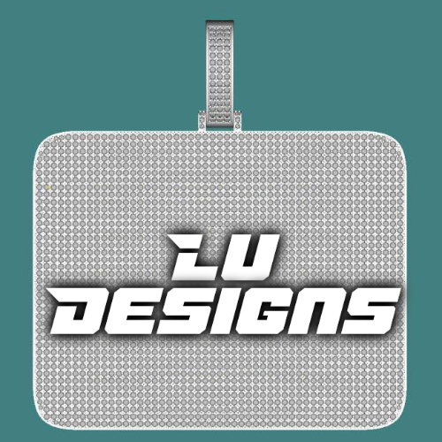 CUSTOM LETTER NECKLACE 3D BIG SQUARE