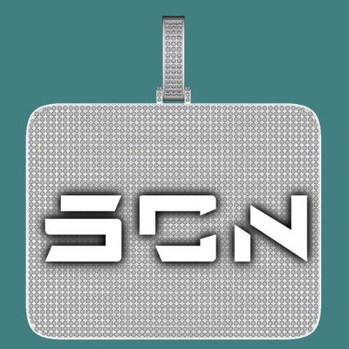 CUSTOM LETTER NECKLACE 3D BIG SQUARE