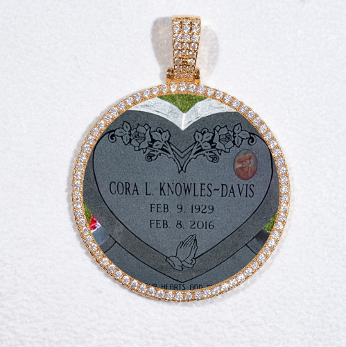 MEDIUM 3D CIRCLE CUSTOM PICTURE PENDANT