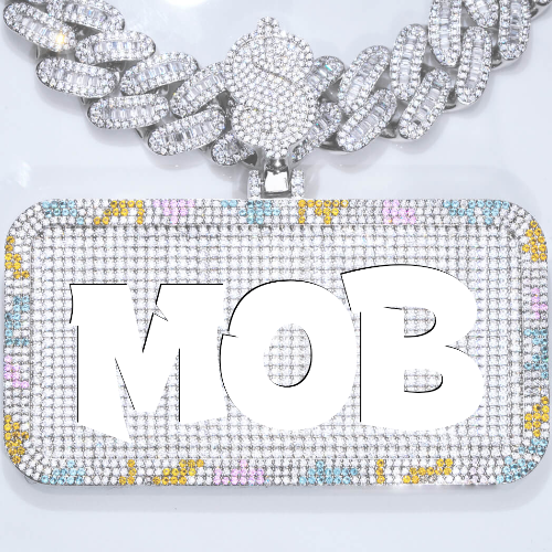 CUSTOM LETTER NECKLACE 3D COLORFUL SQUARE