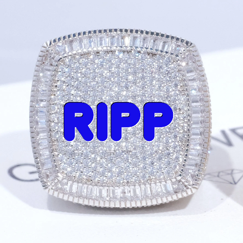 CUSTOM LETTER 3D ICED RING