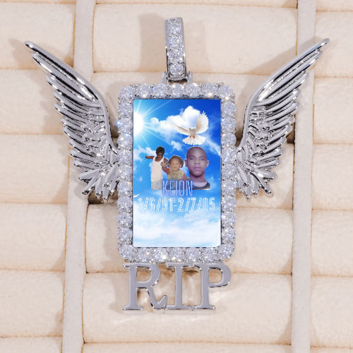 RIP WING 3D CUSTOM PICTURE PENDANT