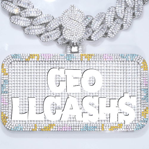 CUSTOM LETTER NECKLACE 3D COLORFUL SQUARE
