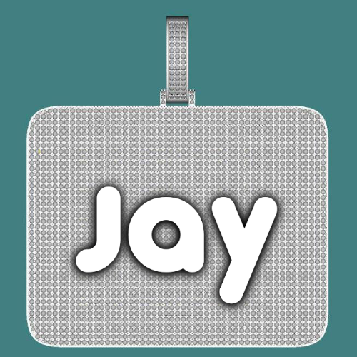 CUSTOM LETTER NECKLACE 3D BIG SQUARE