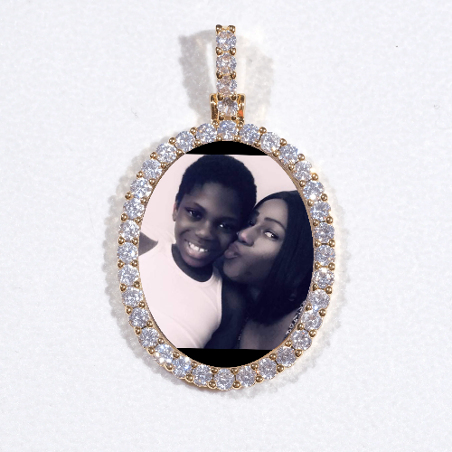 3D Oval Custom Picture Pendant