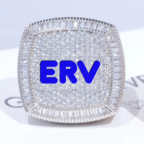 CUSTOM LETTER 3D ICED RING