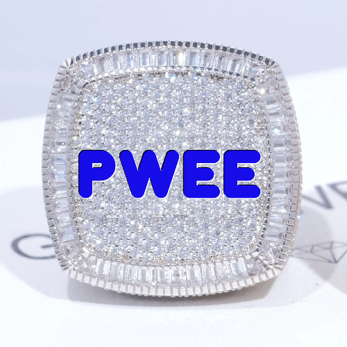 CUSTOM LETTER 3D ICED RING