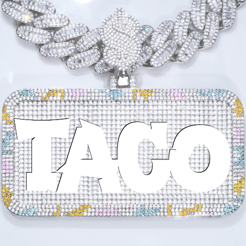 CUSTOM LETTER NECKLACE 3D COLORFUL SQUARE