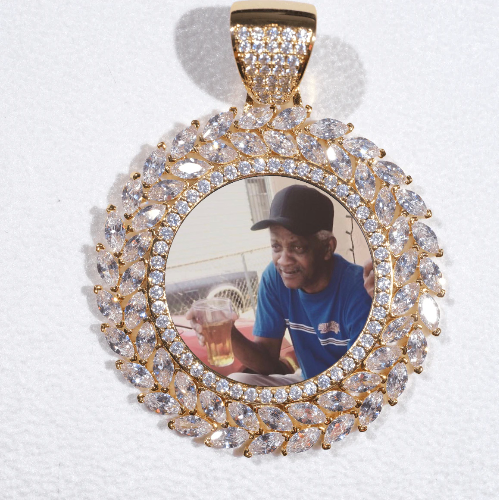 Large 3D Wheat Ear Custom Picture Pendant