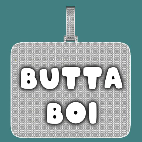 CUSTOM LETTER NECKLACE 3D BIG SQUARE