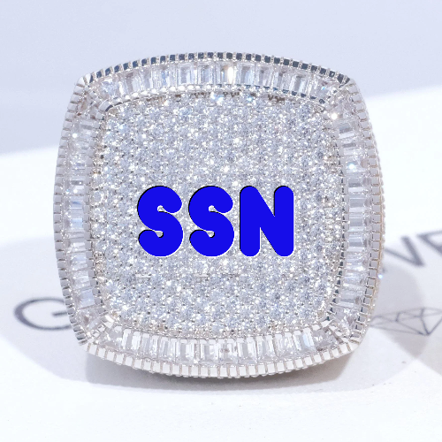 CUSTOM LETTER 3D ICED RING