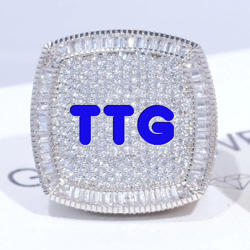 CUSTOM LETTER 3D ICED RING