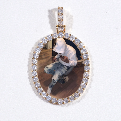 3D Oval Custom Picture Pendant