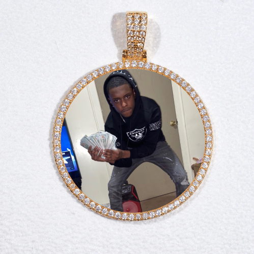 MEDIUM 3D CIRCLE CUSTOM PICTURE PENDANT