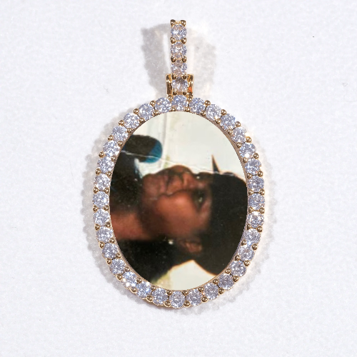 3D Oval Custom Picture Pendant