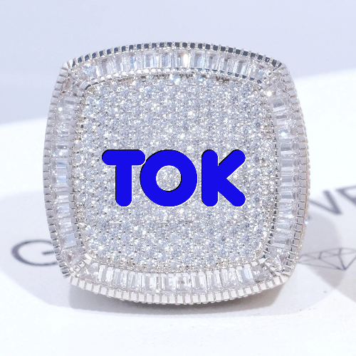 CUSTOM LETTER 3D ICED RING