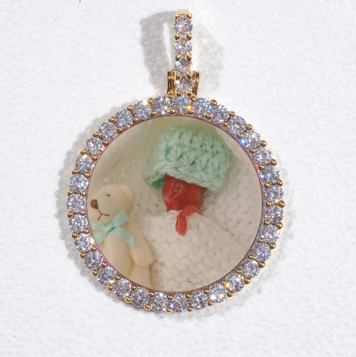 3D CIRCLE CUSTOM PICTURE PENDANT SMALL SIZE