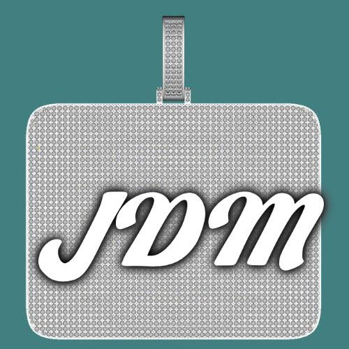 CUSTOM LETTER NECKLACE 3D BIG SQUARE