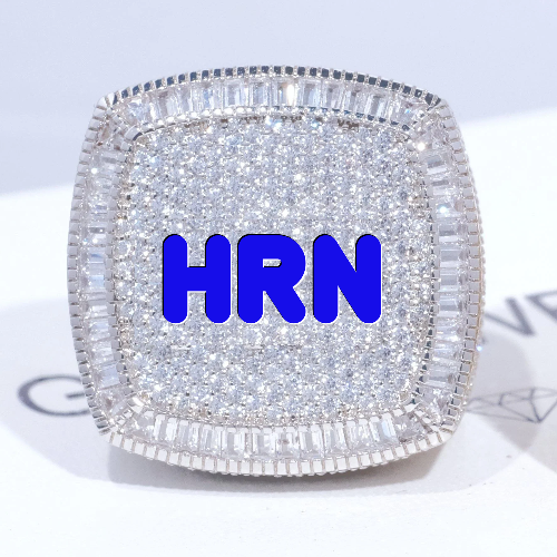 CUSTOM LETTER 3D ICED RING